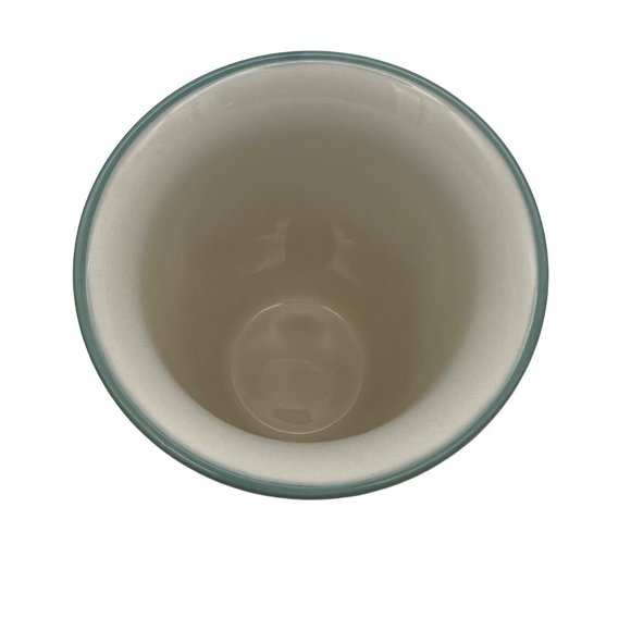 Pfaltzgraff Stoneware Juniper Utensil Holder / Flower Vase Green & Mauve Bands - Picture 5 of 5